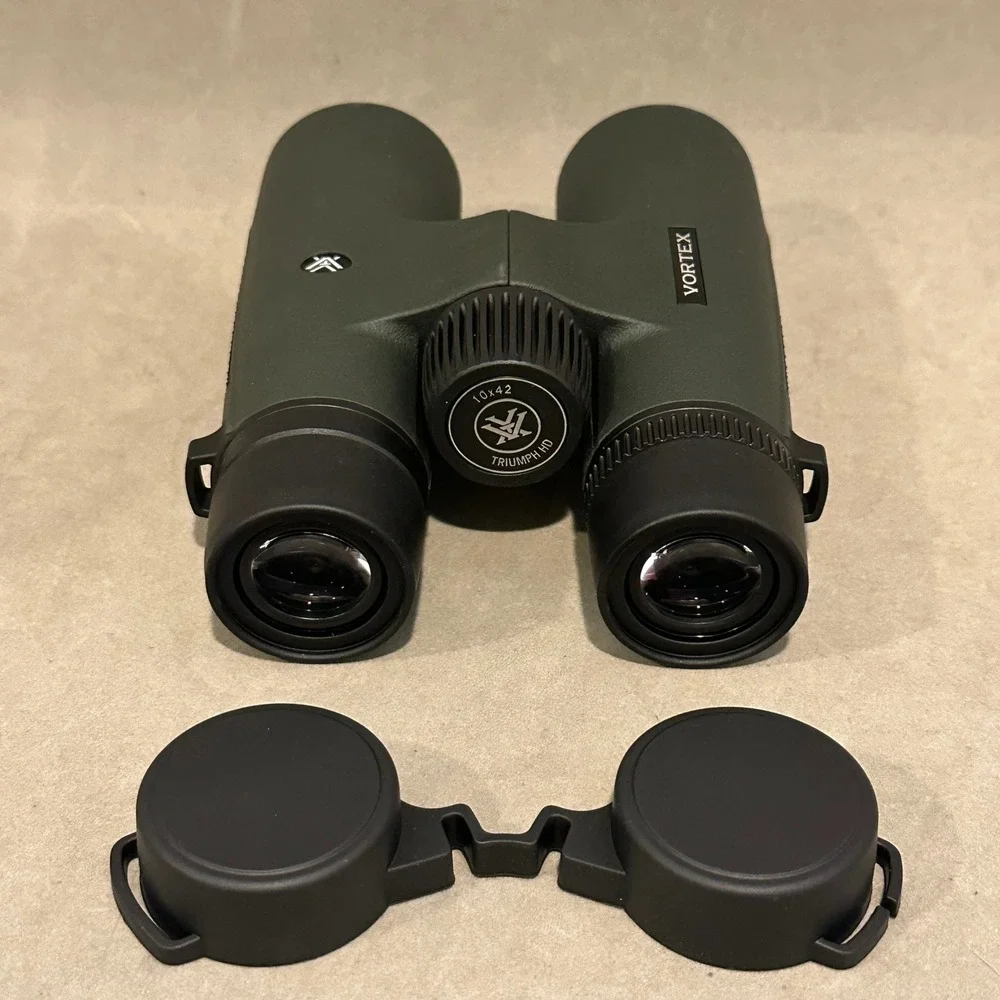 Vortex Triumph HD 10x42 Binoculars with GlassPak Harness Case Dark Green